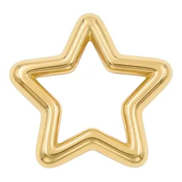 Broqueles Contorno de Estrella de Oro 10k 7 mm Cierre a Rosca - Imagen 2