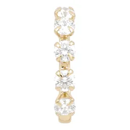 Broqueles Medias Coquetas de Oro 10k con Zirconia Blanca - Imagen 3