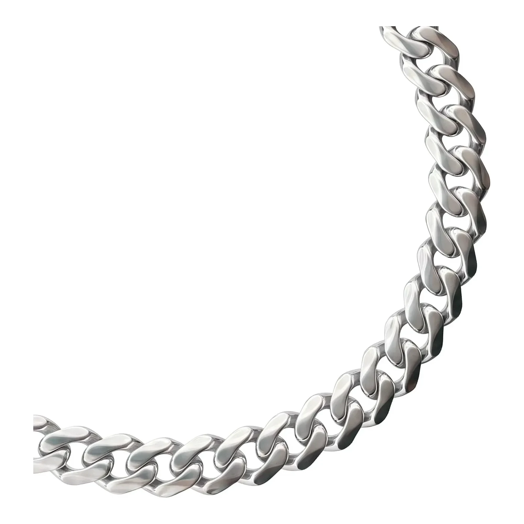 Pulsera Cubana de Plata .925 Rodizada 5 mm con Zirconias - Imagen 3