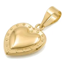Dije Corazón Bombacho con Contorno de Oro 10k 19 mm Pulido - Imagen 2