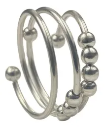 Anillo Plata 925 Antiestrés Ajustable Diseño Movible para Relajación - Imagen 1