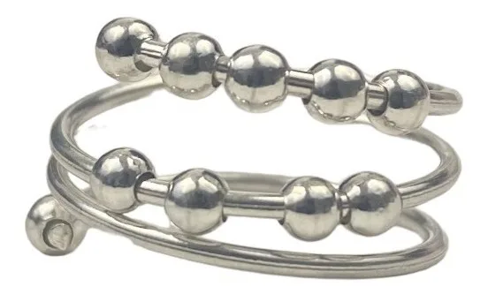 Anillo Plata 925 Antiestrés Ajustable Diseño Movible para Relajación - Imagen 1
