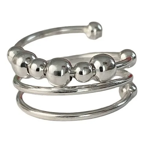Anillo de plata .925 ajustable antiestres movible — Joyaris