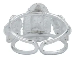 Anillo Plata 925 Virgen Guadalupe con Flores Ajustable - Imagen 3