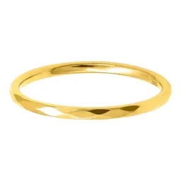 Anillo Argolla Facetada Oro 10k - Imagen 2
