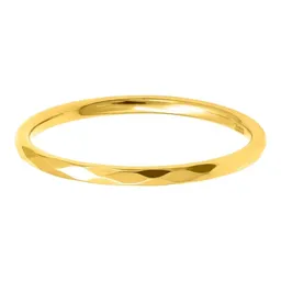 Anillo Argolla Ligera Facetada Oro 10k Talla 6.5 - Imagen 2