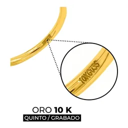 Anillo Argolla Ligera Facetada Oro 10k Talla 6.5 - Imagen 3