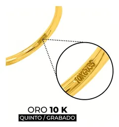 Anillo Argolla Ligera Facetada Oro 10k Talla 6.5 - Imagen 3
