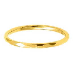 Anillo Argolla Ligera Facetada Oro 10k Talla 7 - Imagen 2