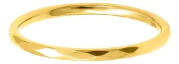 Anillo Argolla Ligera Facetada Oro 10k Talla 6.5 - Imagen 2