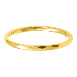 Anillo Argolla Ligera Facetada Oro 10k Sólido - Imagen 2
