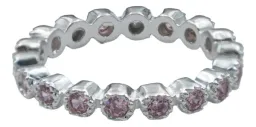 Anillo Churumbela Completa Plata 925 con Zirconia Rosa - Imagen 1