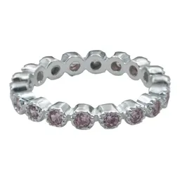 Anillo Churumbela Completa Plata 925 con Zirconia Rosa - Imagen 1