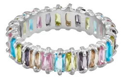 Anillo Plata 925 Churumbela Zirconia Multicolor - Imagen 2