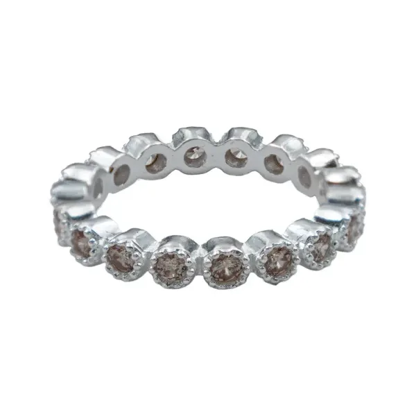 Anillo de plata .925 amarillo zirconia churumbela completa talla 5 — Joyaris