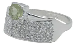 Anillo Plata 925 Peridoto Natural Diseño Artesanal - Imagen 1