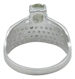Anillo Plata 925 Peridoto Natural Diseño Artesanal - Imagen 2