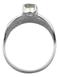 Anillo Plata 925 Peridoto Natural Diseño Artesanal - Imagen 3