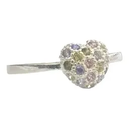 Anillo Corazón Plata .925 con Zirconia Talla 7.5 - Imagen 2