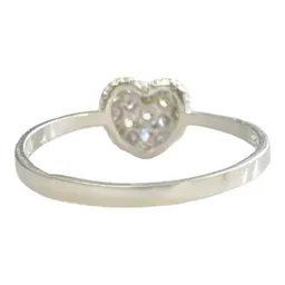 Anillo Corazón Plata .925 con Zirconia Talla 7.5 - Imagen 3
