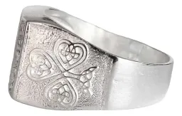 Anillo Plata 925 San Judas Tadeo Cuadro con Zirconia - Imagen 4