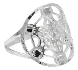 Anillo Plata 925 Cubo de Metatrón Geométrico Sagrado Unisex - Imagen 1
