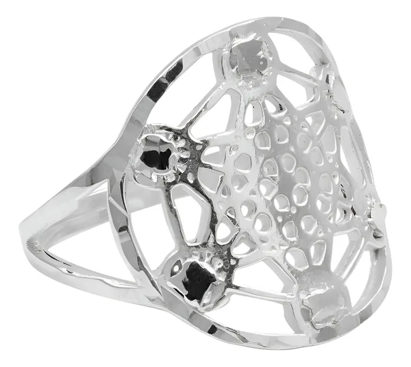 Anillo de plata .925 Cubo de Metatron liso unisex geometria sagrada — Joyaris