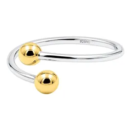 Anillo de Bolitas Bitono de Plata .925 Ajustable Talla 7 Liso - Imagen 4