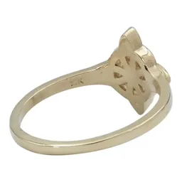 Anillo de Oro 10k Nudo de Bruja Celta con Zirconia Talla 8.5 - Imagen 3