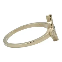 Anillo de Oro 10k Nudo de Bruja Celta con Zirconia Talla 8.5 - Imagen 5