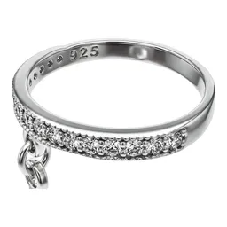 Anillo de Plata .925 con Dije Nudo de Bruja y Zirconias Talla 5.5 - Imagen 5