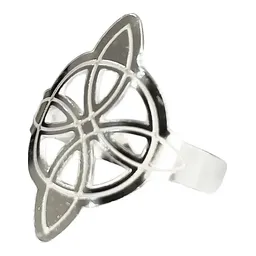 Anillo de Plata 925 Nudo de Bruja Ajustable Símbolo Protector Unisex - Imagen 1