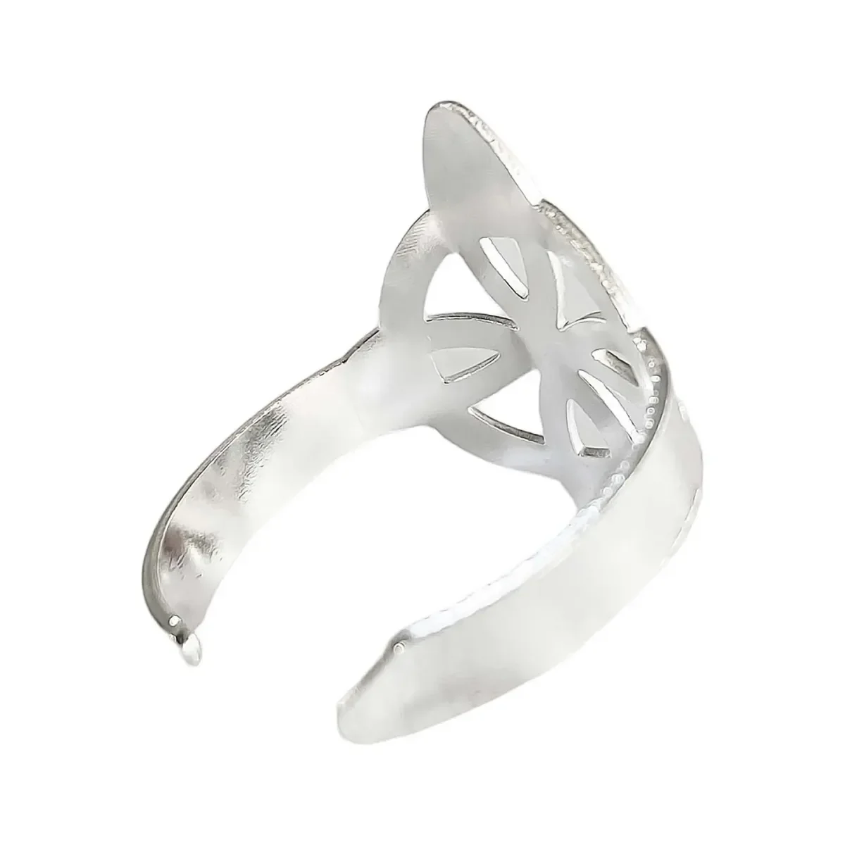 Anillo de Plata 925 Nudo de Bruja Ajustable Símbolo Protector Unisex - Imagen 3