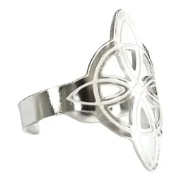 Anillo de Plata 925 Nudo de Bruja Ajustable Símbolo Protector Unisex - Imagen 4