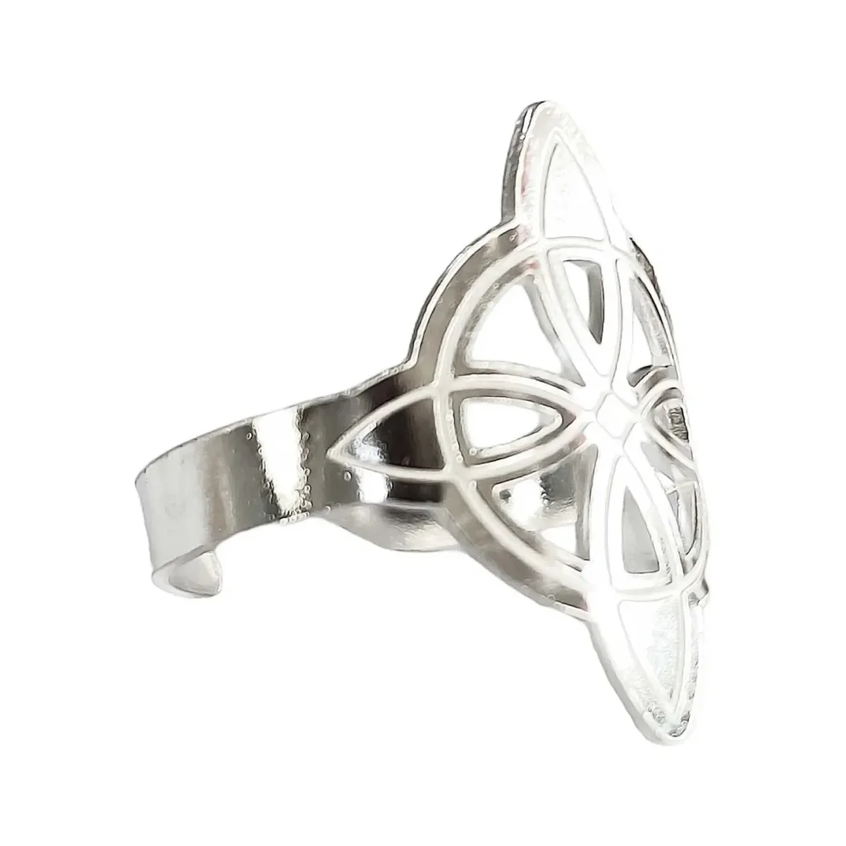 Anillo de Plata 925 Nudo de Bruja Ajustable Símbolo Protector Unisex - Imagen 4