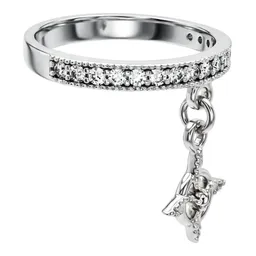 Anillo de Plata .925 Nudo de Bruja con Zirconia Talla 7 - Imagen 2