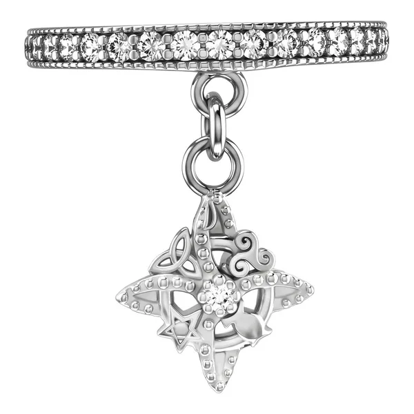 Anillo nudo de bruja con triqueta celta en plata ley .925 talla 6.5 Joyaris joyería mexicana