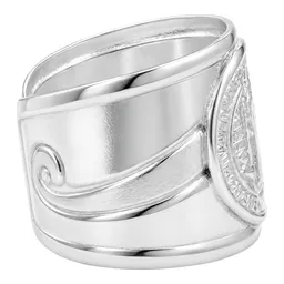 Anillo de Plata .925 San Benito Troquelado Ajustable Talla 7 - Imagen 3