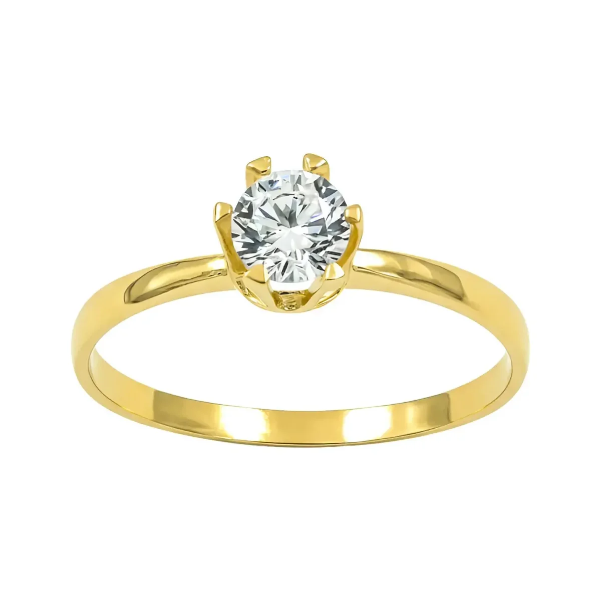 Anillo de Promesa Oro 10k con Zirconia - Imagen 2