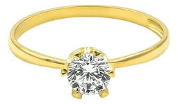 Anillo de Promesa Oro 10k con Zirconia - Imagen 3