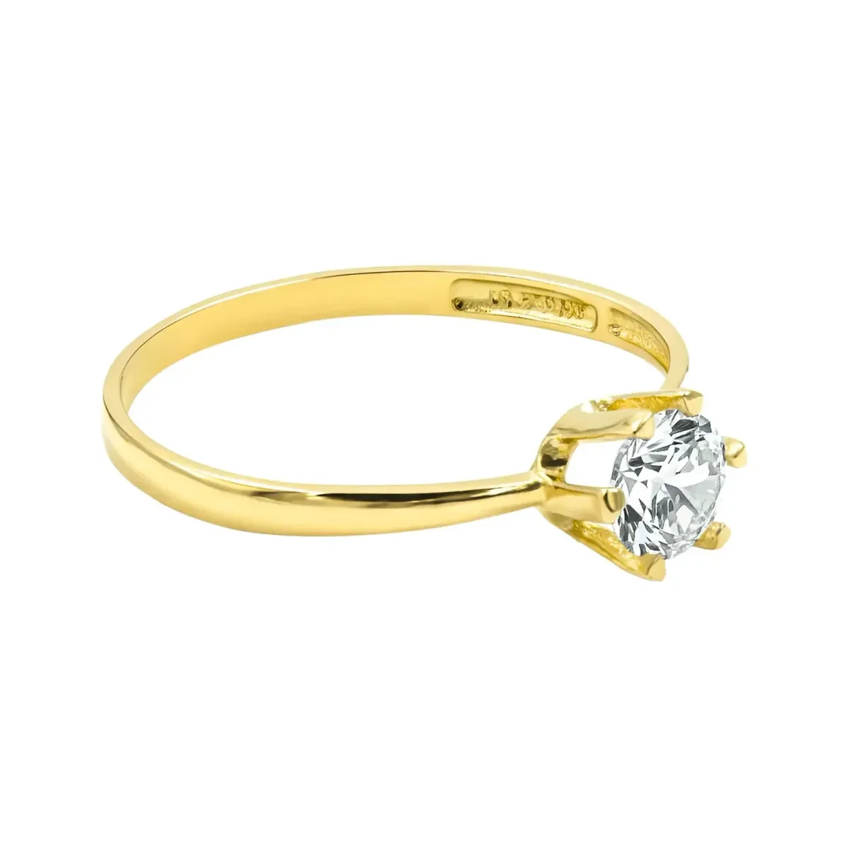 Anillo de Promesa Oro 10k con Zirconia - Imagen 4