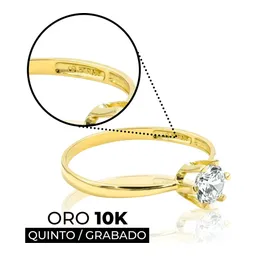 Anillo de Promesa Oro 10k con Zirconia - Imagen 6
