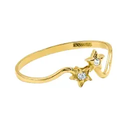 Anillo Estrella Oro 10k con Zirconia para Mujer Minimalista - Imagen 2