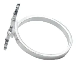 Anillo Plata .925 Flor Cuatro Lunas Zirconia Rosa para Mujer - Imagen 3