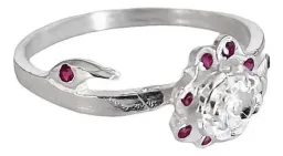 Anillo Plata 925 Flor de Loto con Zirconia Rosa - Imagen 2