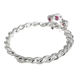 Anillo Flor Plata 925 con Zirconia Rosa para Mujer - Imagen 5
