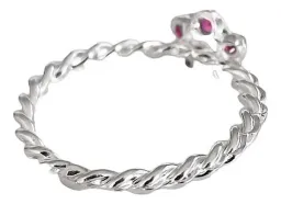 Anillo Flor Plata 925 con Zirconia Rosa para Mujer - Imagen 5