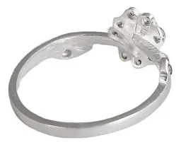 Anillo Plata 925 Flor con Zirconia Transparente - Imagen 4