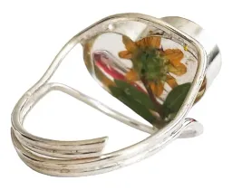 Anillo Plata 925 Girasol Corazón Ajustable - Imagen 4