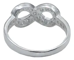 Anillo Plata 925 Infinito con Zirconia para Mujer Talla 8 - Imagen 3